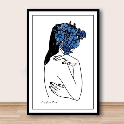 Póster A4 - Sé una flor azul