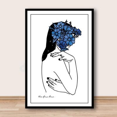 Affiche A4 - Être fleur bleue
