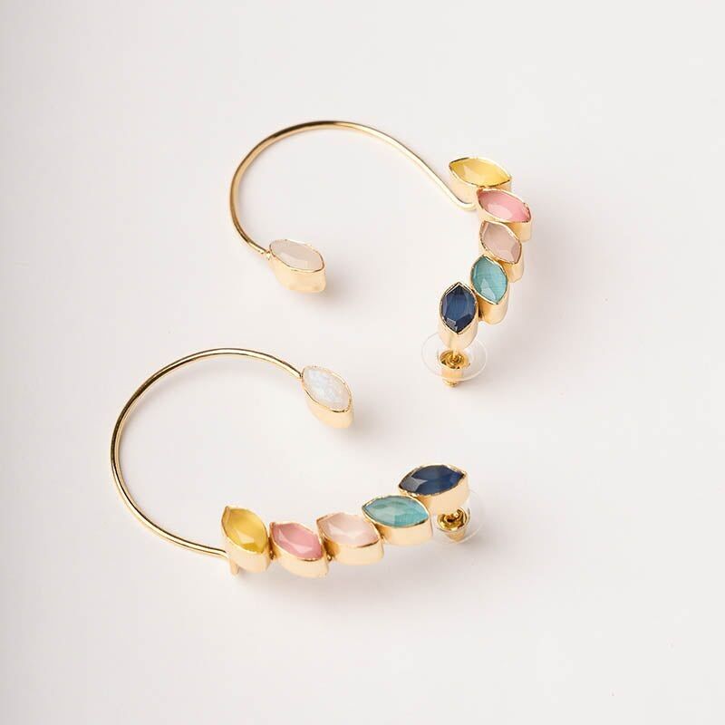 Cometa Ed Ear Cuff-Ohrringe. Limitierte Mehrfarbenmine