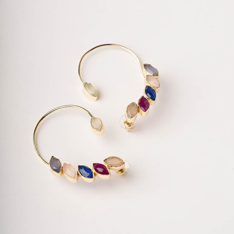 Cometa Ed Ear Cuff-Ohrringe. Limitierte mehrfarbige Rakete