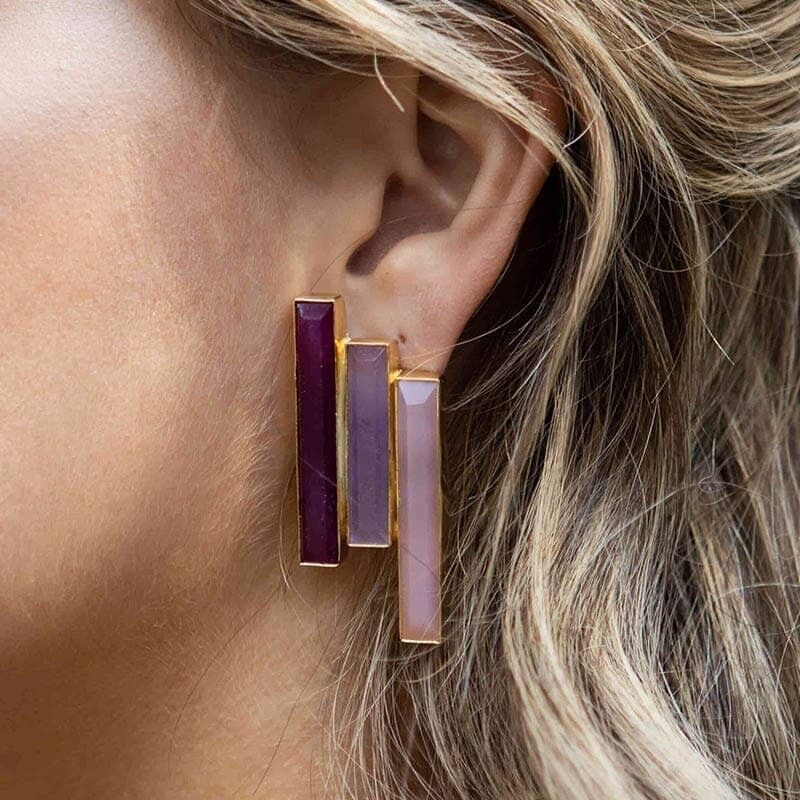 Orecchini Geoline Viola e Rosa