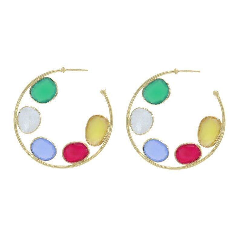 Orecchini Alba Cerchi Piccoli Multicolor