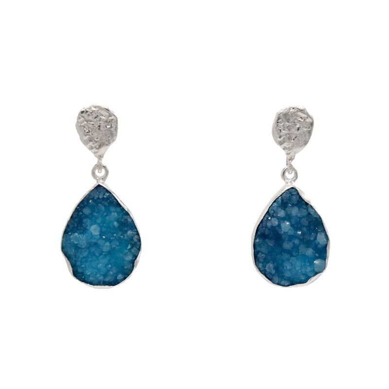 Orecchini pendenti in argento turchese