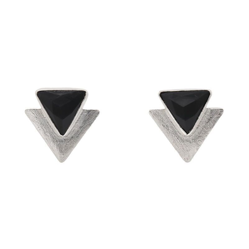 Orecchini Tangram in argento nero