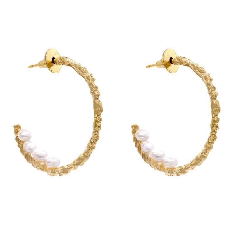 Orecchini a cerchio di perle dell'Atollo