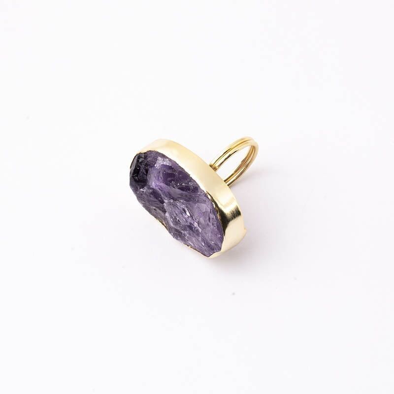 Galaxy Ring Ed. Limitierter rauer lila Amethyst