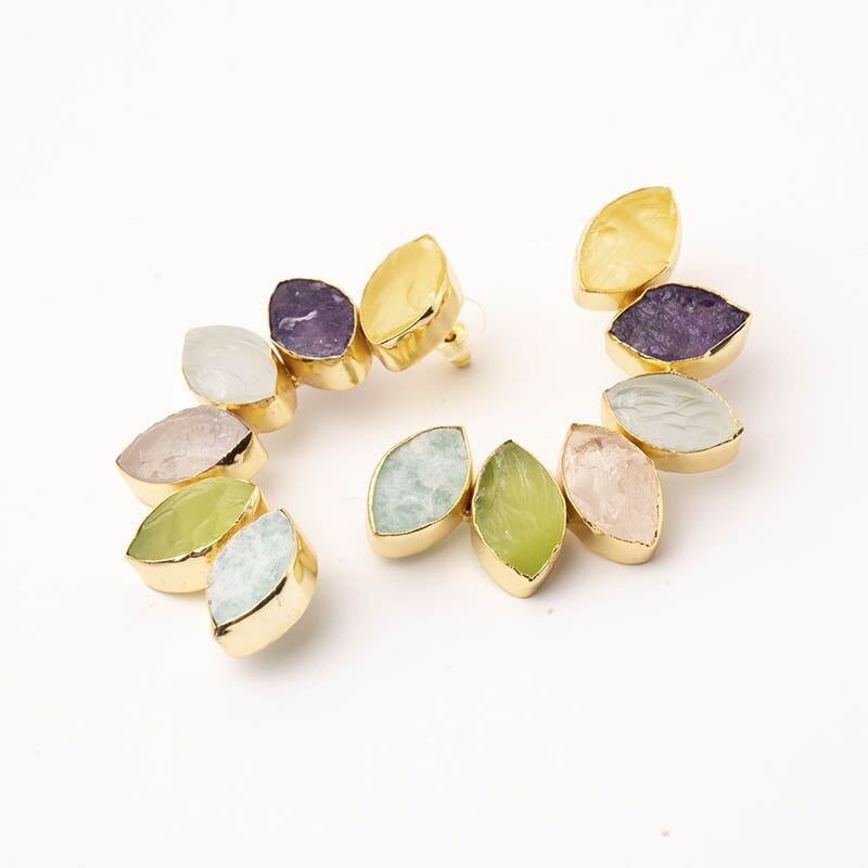 Boreal Ed. Ohrringe. Limitiertes raues Mehrfarbig