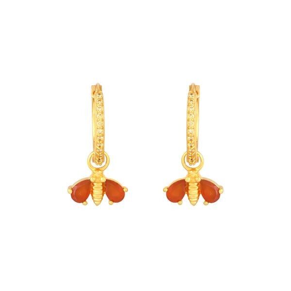 Orecchini a cerchio staccabili Bugi arancioni