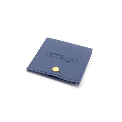 Attrium Navy Blue Faux Leather Bag Button
