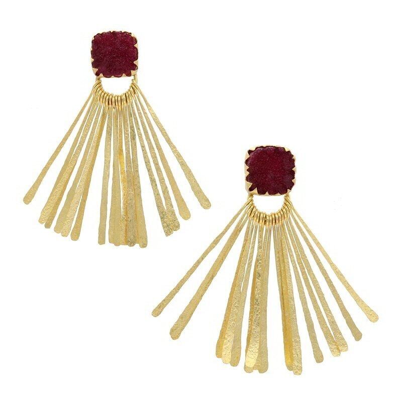 Loreto Drusa Fuchsia Ohrringe