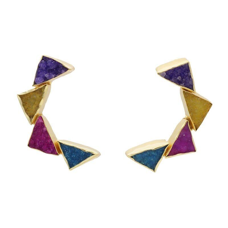 Mehrfarbige Okiya-Ohrringe