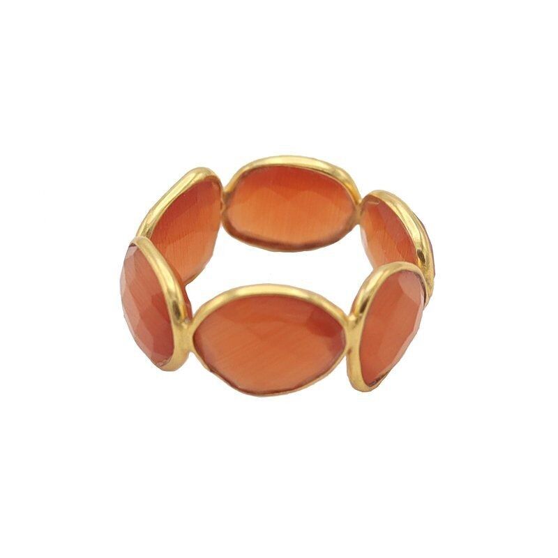 Orangefarbener Oversize-Ring