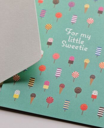 Carte de voeux Little Sweetie, avec enveloppe 2