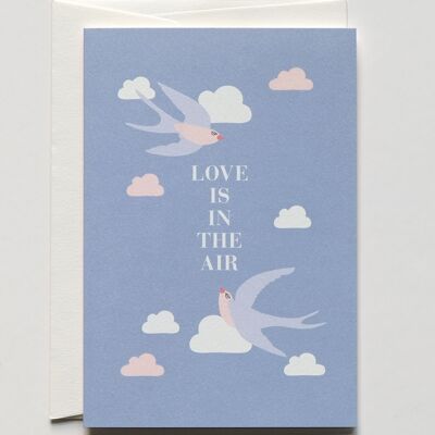 L'amour est dans l'air Carte de vœux avec enveloppe