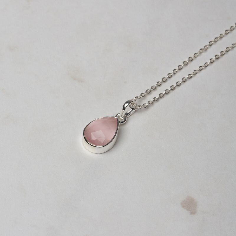 Cimacio Anhänger aus poliertem Silber in Hellrosa