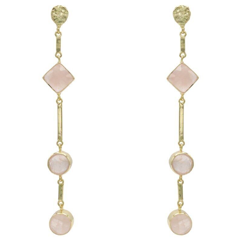 Orecchini in quarzo rosa Atocha