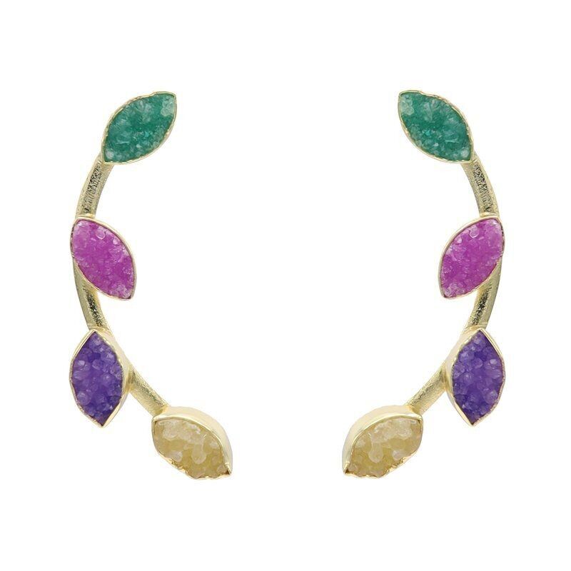 Orecchini Aura Druzy multicolori