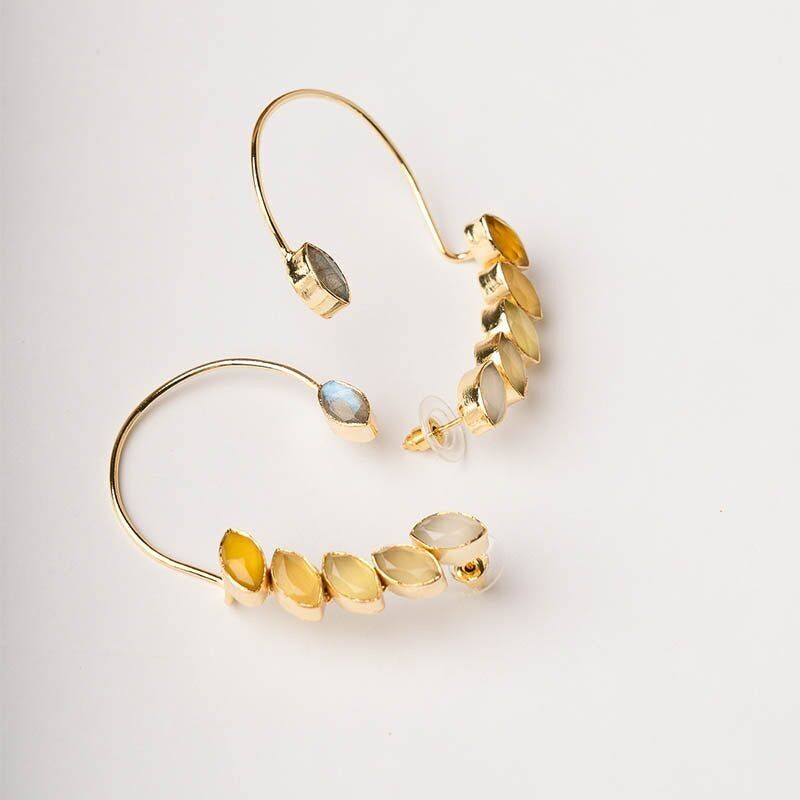 Cometa Ed Ear Cuff-Ohrringe. Limitierter mehrfarbiger Bob