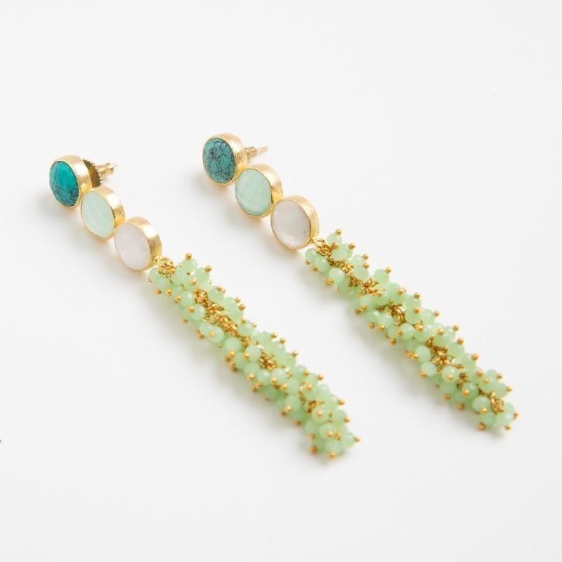 Ed Dusk Ohrringe. Limitiert in Türkis, Hellgrün und Mondstein