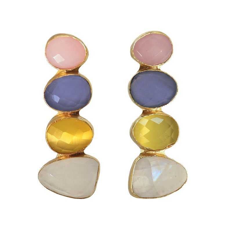 Mehrfarbige Zen-Ohrringe