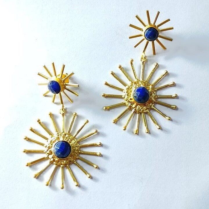 Grimsby Ed Ohrringe. Limitierter blauer Lapis