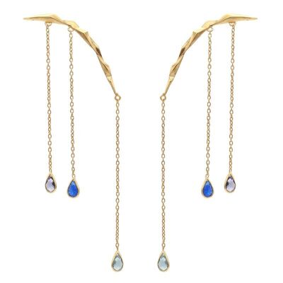 Boucles d'oreilles Sinag d'escalade bleues