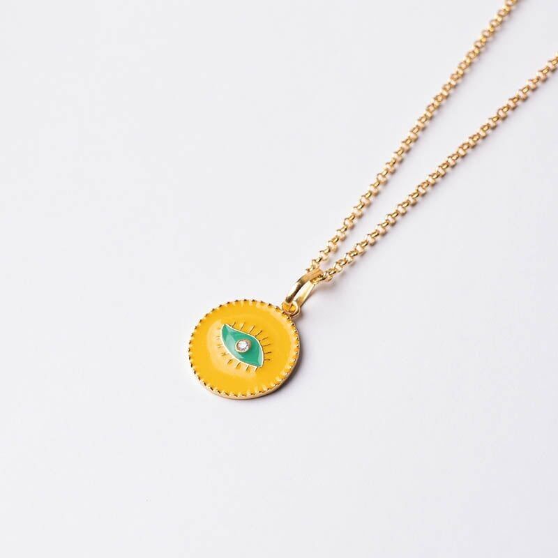 Wimpern-Ed-Anhänger. Limitiertes Gelb