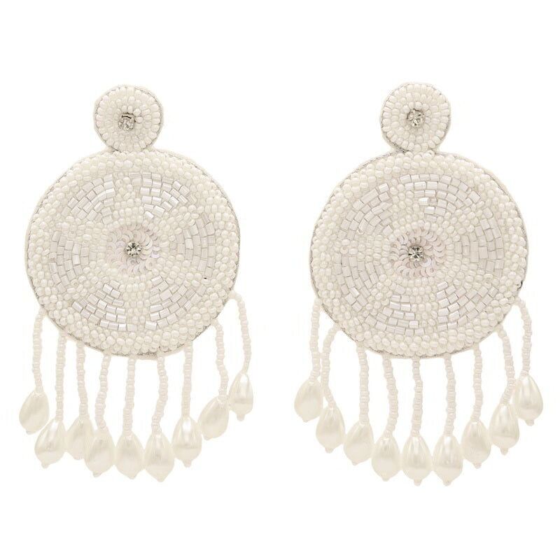 Weiße Revati-Ohrringe