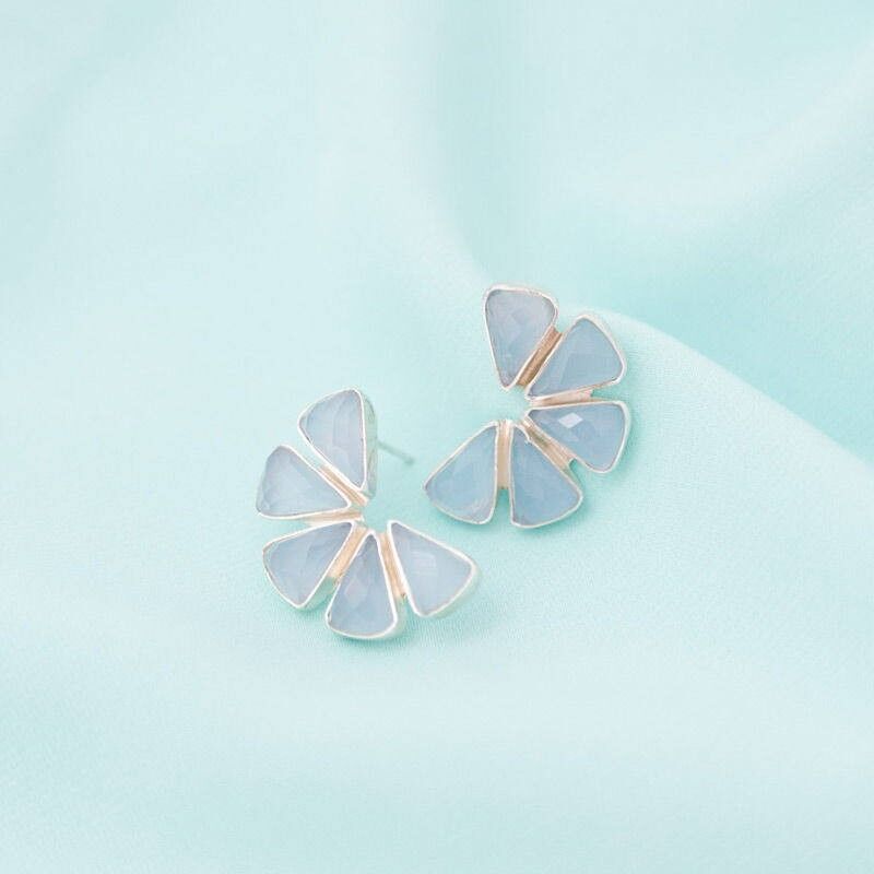 Komodo Silber Hellblaue Ohrringe