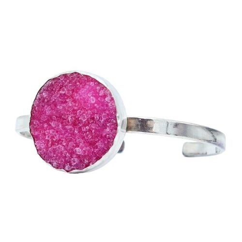 Brazalete Reloxo Plata Fucsia