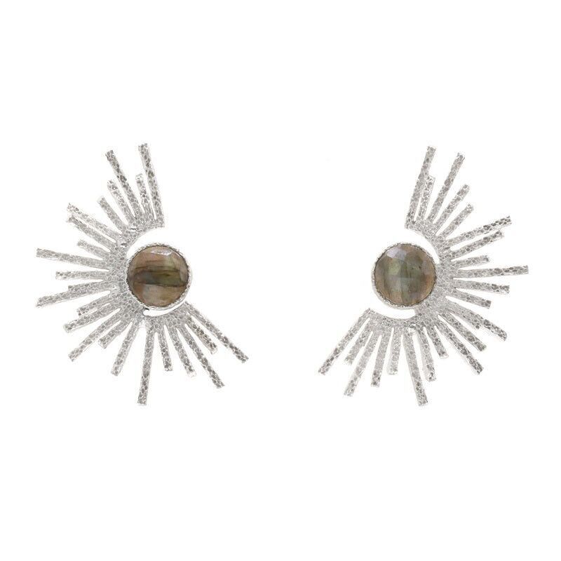 Orecchini Imperator in labradorite d'argento
