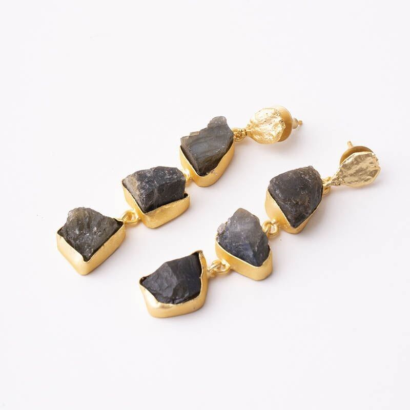 Orecchini Mazarrón grigio grezzo