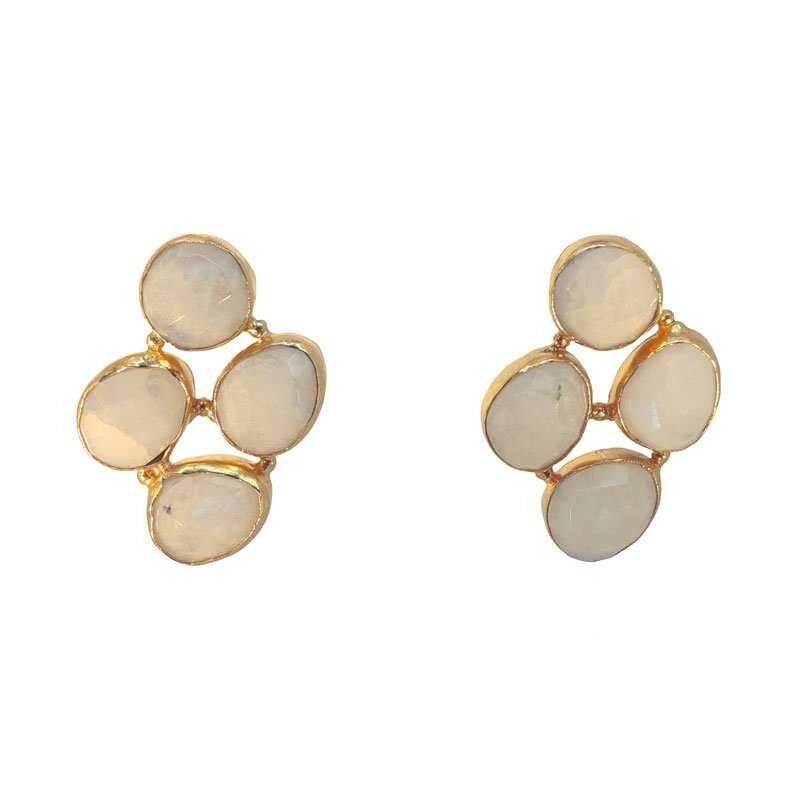 Orecchini in pietra di luna del Tibet