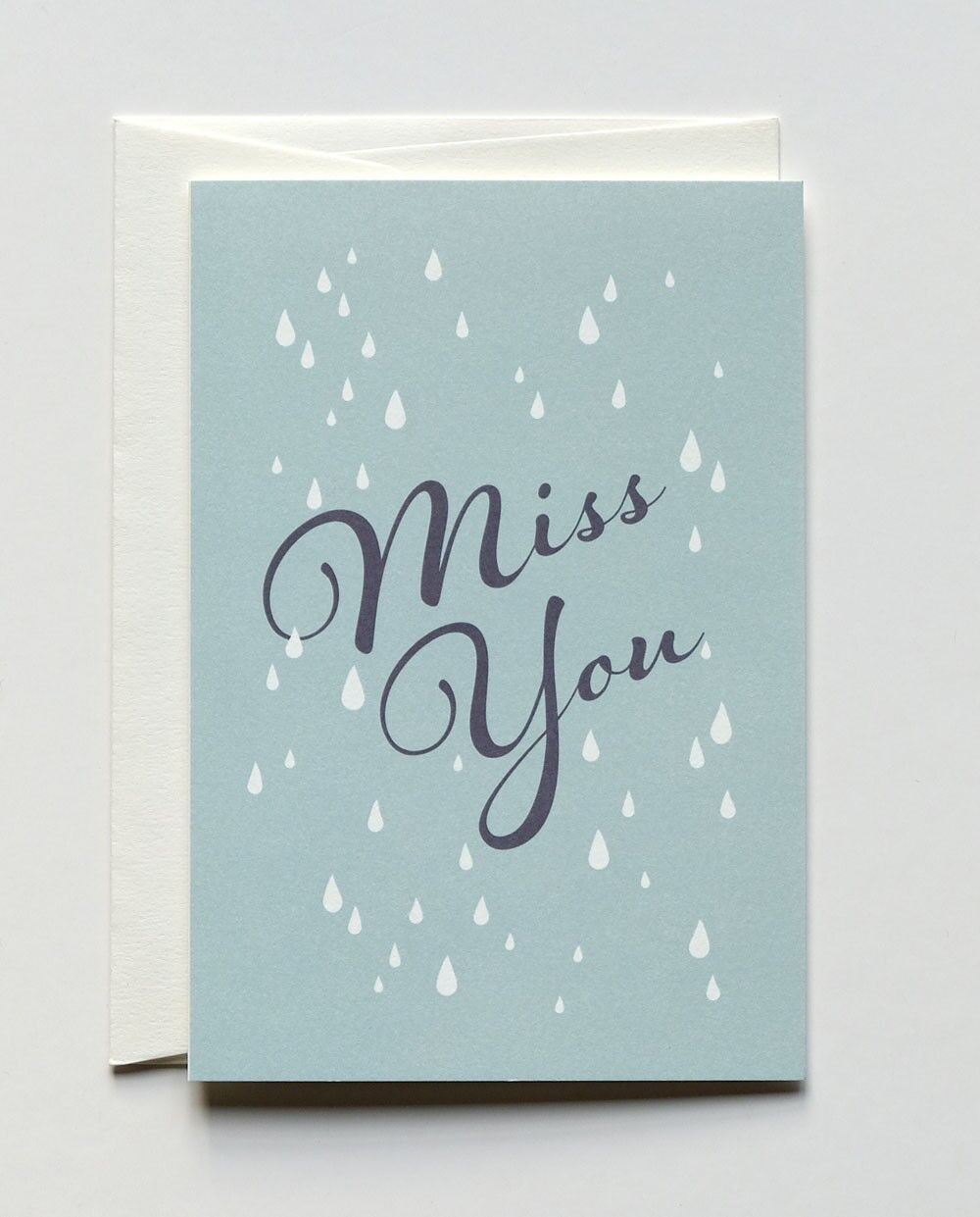 Greeting card Miss You, with envelope