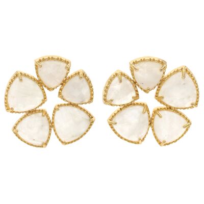 Boucles d'oreilles fleur de pierre de lune Cardona