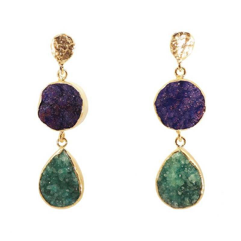 Orecchini Acanto Blu e Verde