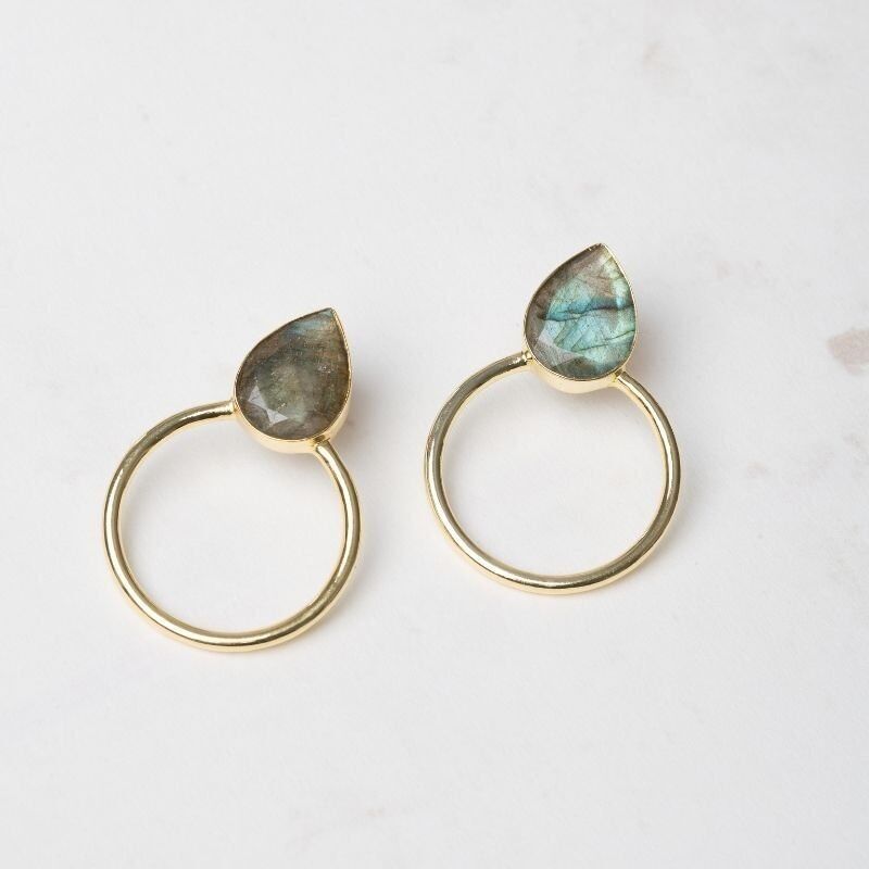 Diwa Big Ed Ohrringe. Limitierter Labradorit