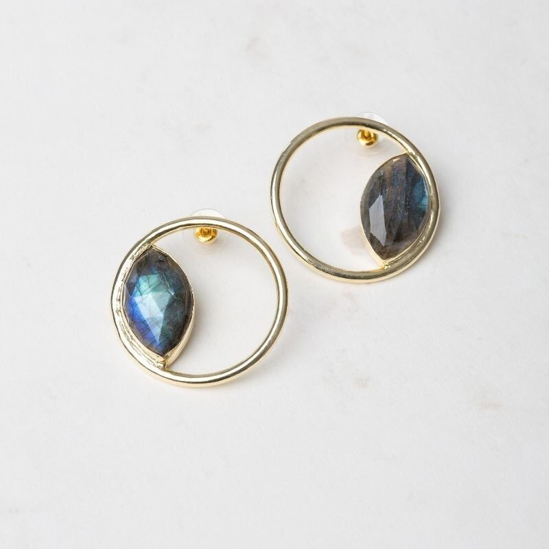 Hera Ed Ohrringe. Limitierter Labradorit