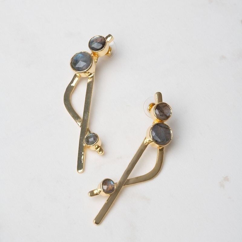 Callao Ed Ohrringe. Limitierter Labradorit