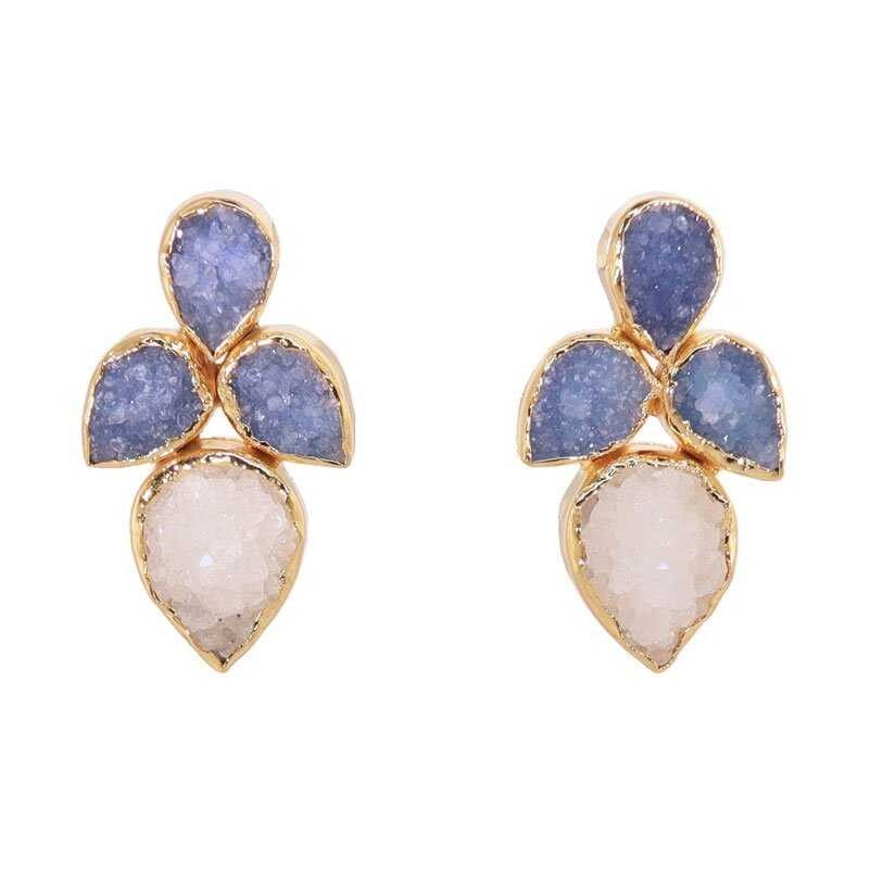 Orecchini Giglio Blu e Bianco