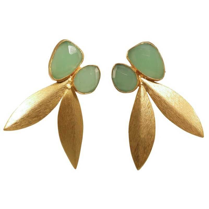 Orecchini Narciso Verde Acqua