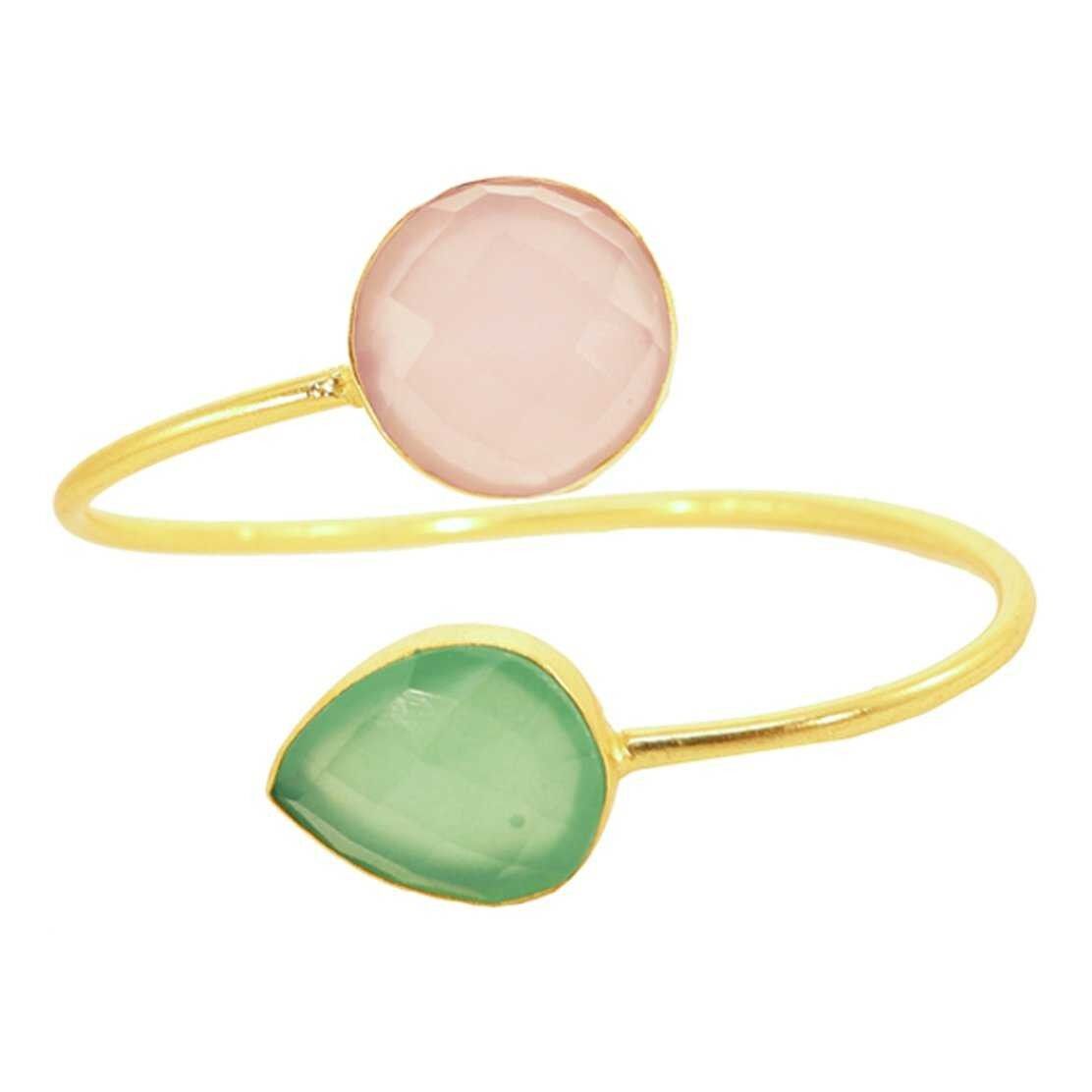 Hellrosa und hellgrünes Cg-Armband