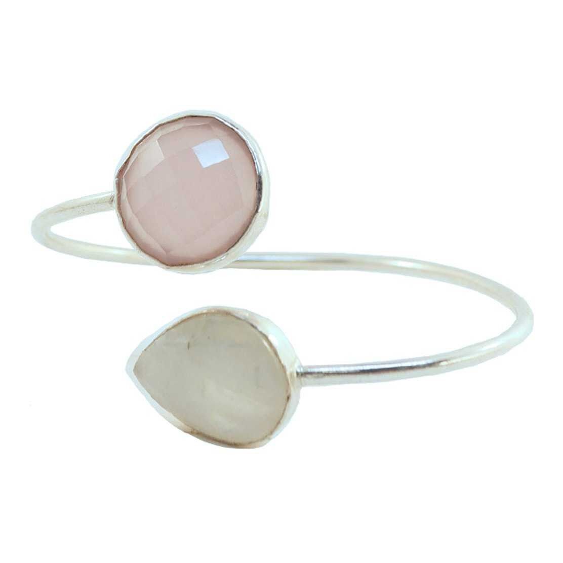 Bracciale Cg Argento Rosa Chiaro e Pietra di Luna