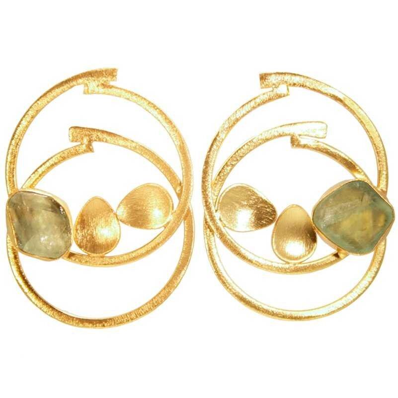 Orecchini Grandi Nudum Verde Chiaro