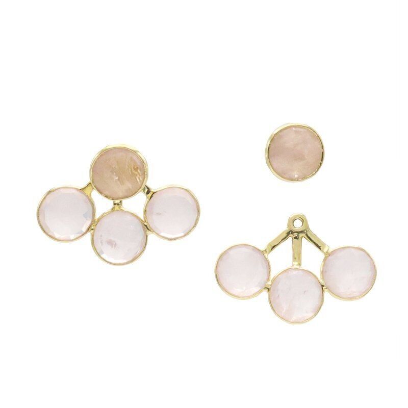 Orecchini Goa (staccabili) Quarzo rosa