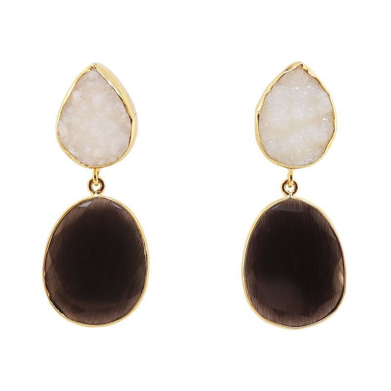 Orecchini Sabatini in Bianco e Nero