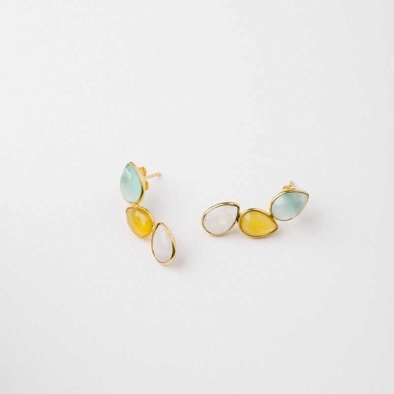 Orecchini Judit Iconici Ed. Acqua, giallo e bianco limitati