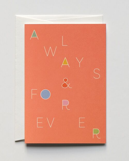 Grußkarte Always & Forever, mit Umschlag