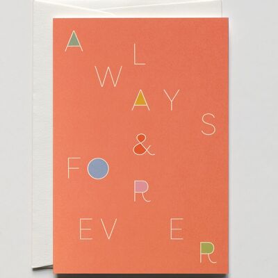 Carte de vœux Always & Forever avec enveloppe