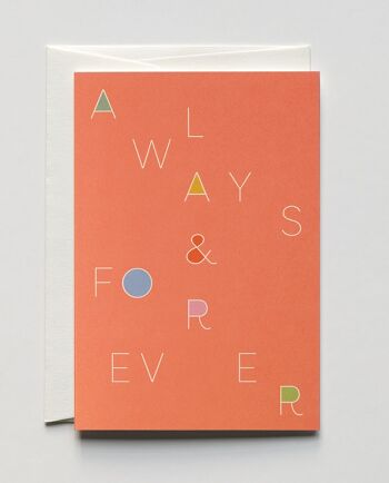 Carte de vœux Always & Forever avec enveloppe 1